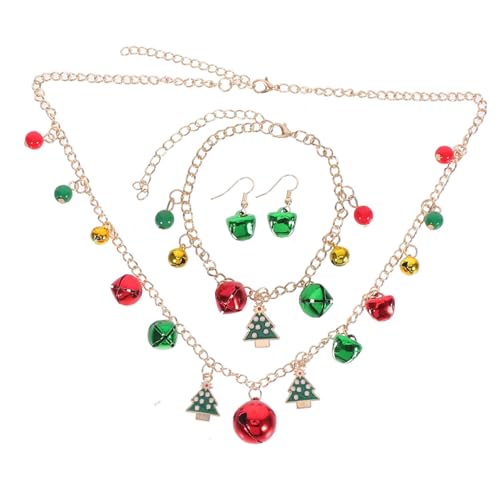 AKOOSY Weihnachtliches Schmuckset Damen Weihnachtsglocken Halskette Armband Ohrstecker Set Leichtes Handgefertigtes Festtagsgeschenk für Frauen und Mädchen AKOOSY Weihnachtliches Schmuckset Damen Weihnachtsglocken Halskette Armband Ohrstecker Set Leichtes Handgefertigtes Festtagsgeschenk für Frauen und Mädchen von AKOOSY