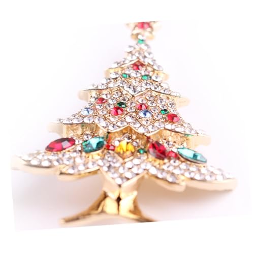 AKOOSY Weihnachtsbaum Strass Brosche Pin mit Funkelnden Kristallen Robuste Anstecknadel Festliche Schmuck Corsage für Damen und Mädchen für Weihnachten Hochzeit und Party von AKOOSY