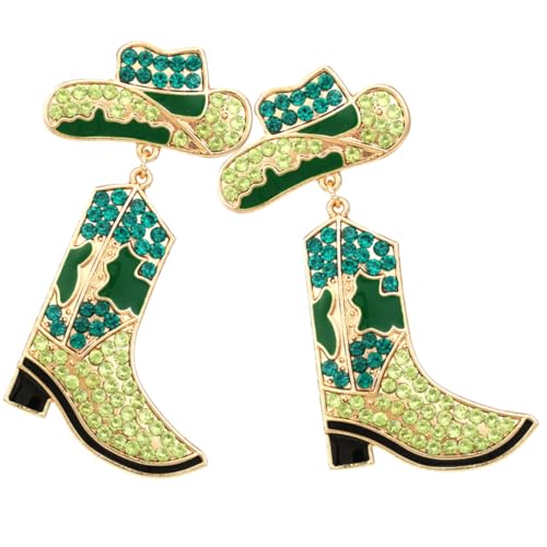 AKOOSY Westernohrringe Mit Strass Für Damen Baumelnde Stiefel-ohrringe Als Schmuckaccessoires Cowgirl-schmuck Für Cowgirls von AKOOSY
