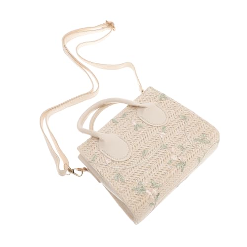 AKOOSY Woven Strohtasche Damen Große Schultertasche PU Teil Handtasche Vielseitig Strandtasche Sommer Casual Umhängetasche Modisch Leicht und Geräumig von AKOOSY