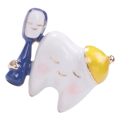 AKOOSY Zahn Brosche aus Langlebiger Emaille Anstecker Dekorativer Anstecknadel für Kleidung Taschen Hüte Vielseitig für Damen Herren Teenager und Geschenkidee von AKOOSY