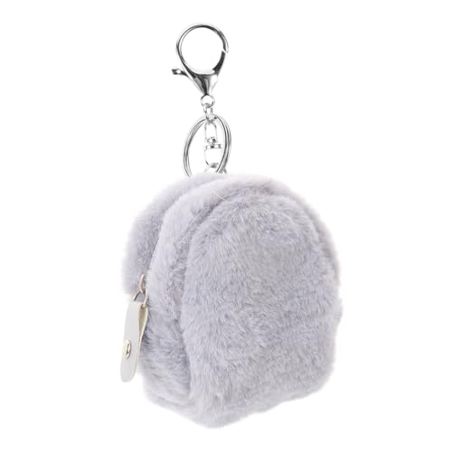 AKOOSY Zipper Geldbörse Plüsch Niedliche Schlüsselanhänger Tasche für Frauen Mini Geldbeutel zur Aufbewahrung von Münzen Ohrhörern und Schlüsseln für Fashion von AKOOSY