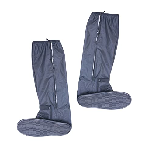 AKOOSY wasserdichte rutschfeste Schuhüberzieher Faltbare Wiederverwendbare Überschuhe Für Damen Und Herren Für Fahrradfahrer Mit Reflektierenden Streifen Und Zipper-Design von AKOOSY