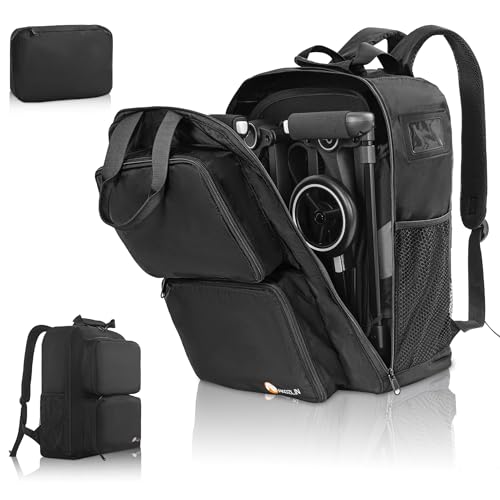 AKOZLIN Faltbare Kinderwagen-Reisetasche, Rucksack, 36,7 x 15,2 x 47,7 cm, kompatibel mit GB Pockit Air Plus Kinderwagen-Tragetasche (nicht für Gb All-City) von AKOZLIN