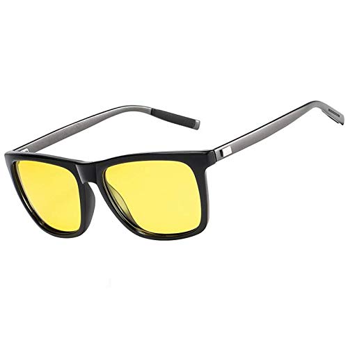 AKRAY Polarisiert Nachtsichtbrille Autofahren Herren Anti Glanz Nachtfahrbrille Auto Fahrbrille A387 (Schwarz) von AKRAY