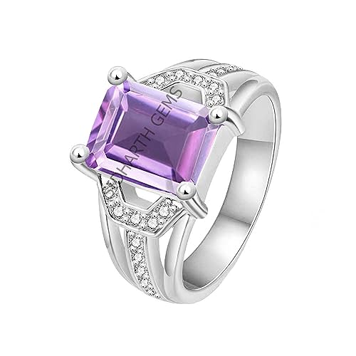 AKSHITA GEMS 1,25 Ratti 1,50 Karat Amethyst versilberter Ring Katela Ring Original zertifizierter natürlicher Amethyst Stein Ring astrologischer Geburtsstein verstellbare Ringgröße 16-24 für Damen und AKSHITA GEMS 1,25 Ratti 1,50 Karat Amethyst versilberter Ring Katela Ring Original zertifizierter natürlicher Amethyst Stein Ring astrologischer Geburtsstein verstellbare Ringgröße 16-24 für Damen und von AKSHITA GEMS