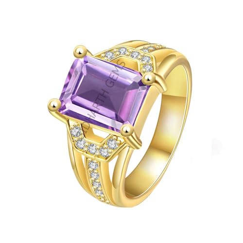 AKSHITA GEMS 11,25 Ratti 10,25 Karat Amethyst Ring Katela Ring Original zertifizierter natürlicher Amethyst Stein Ring astrologischer Geburtsstein vergoldet verstellbare Ringgröße 16-28 für Männer und AKSHITA GEMS 11,25 Ratti 10,25 Karat Amethyst Ring Katela Ring Original zertifizierter natürlicher Amethyst Stein Ring astrologischer Geburtsstein vergoldet verstellbare Ringgröße 16-28 für Männer und von AKSHITA GEMS