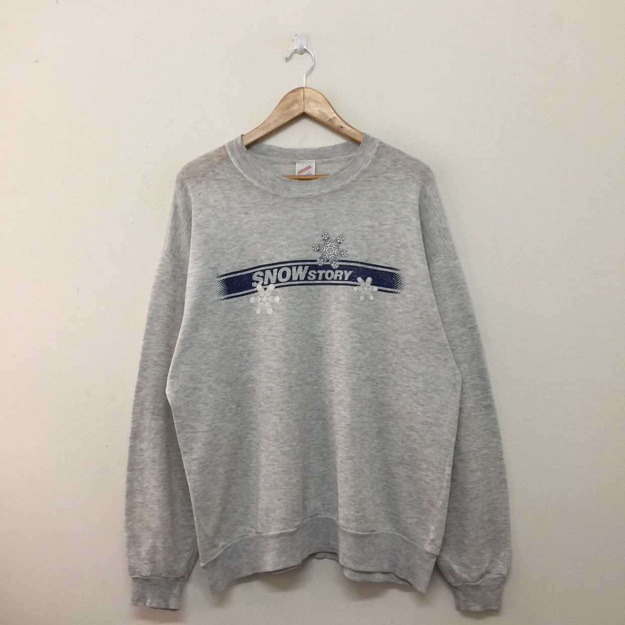 Vintage Snow Story By Jerzees Sweatshirt Mit Rundhalsausschnitt Größe L Made in Usa von AKStore