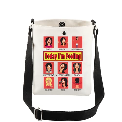 AKTAP Bobs Merchandise Geschenk Linda Belcher Crossbody Bag Burger TV Show Geschenke Burger Charaktere Crossbody Tasche für Familie, Lin Da Cb-ht, 32 * 37cm von AKTAP