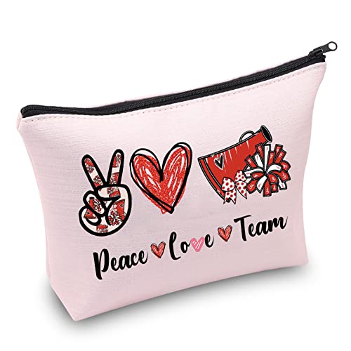 AKTAP Cheerleader-Geschenke für Mädchen, Cheerleader-Make-up-Tasche, Peace-Lov-Team, inspirierende Geschenktüten, Cheerleading Mb, modisch von AKTAP