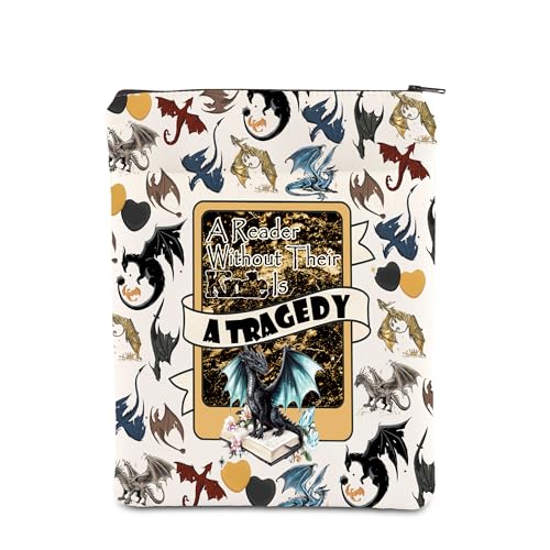 AKTAP FWing Zitat inspirierte Geschenke A Reader Without Their Kind-e is A Tragdy Book Sleeve Pouch Fantasy Dragon Book Cover (BS, Without Kind-e BS-HT2) von AKTAP