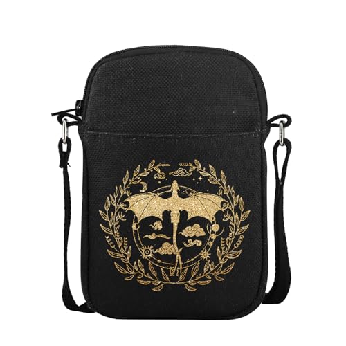 AKTAP Fourth Wing Merch Gifts Basigath War College Mini Crossbody Bag Dragon Rider Gifts Fantasy Bookish Handytasche, Fourth Wing Mini Cb-ht, 32 * 37cm von AKTAP