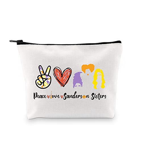 AKTAP Hexengeschenk für Frauen Hocus Make-up-Tasche Peace Love S-nderson Schwestern Haarcharakter Reißverschluss Tasche für Hexenfilm-Fans, Hocus Mb, modisch von AKTAP