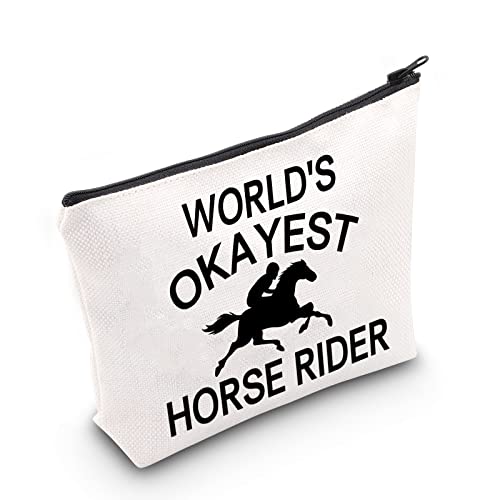 AKTAP Kosmetiktasche für Reiter und Reiter, Kosmetiktasche für Pferdeliebhaber der Welt, Geschenk für Mädchen, Horse Rider Mb, modisch von AKTAP