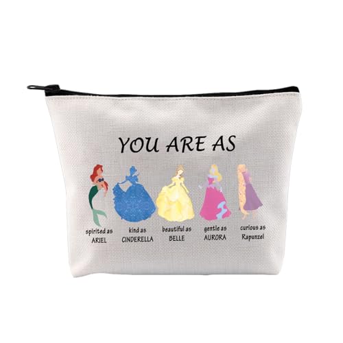 AKTAP Kosmetiktasche mit Prinzessinnen-Charakter-Fans, Geschenk, Märchengeschichte, "You are as beautiful as Belle Princess", Fairy Tale Story Kosmetiktasche, modisch von AKTAP