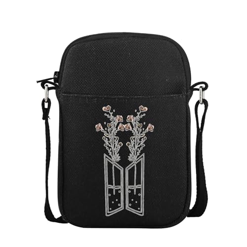 AKTAP Kpop Bangtan Boys Merch Gifts Kpop Flower Small Crossbody Bags Kpop Lover Gift Korean Shoulder Bag Army Fans Gifts, K-pop Flower Mini Cb-ht, 32 * 37cm von AKTAP