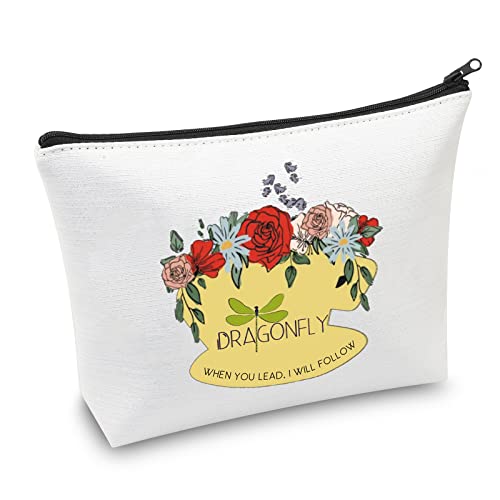 AKTAP Make-up-Tasche für G-Girls-TV-Show-Fans mit Aufschrift "When You Lead I Will Follow Theme Song Lyrics", Geschenk für Fans der TV-Show, Libelle, Kaffee-Zubehörtasche, I Will Follow Mb, modisch von AKTAP