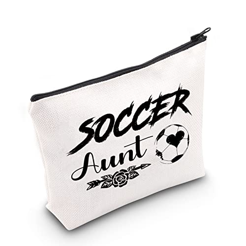 AKTAP Make-up-Tasche für Mädchen, Fußball-Liebhaber, Reißverschluss, für Fußballtrainer, Spieler, Tante, Geschenk, Soccer Mb, modisch von AKTAP