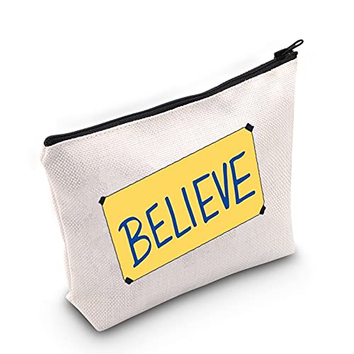 AKTAP Make-up-Tasche mit Aufschrift "Believe", lustiges Geschenk für Frauen, TV-Show, Fanartikel, Fußballliebhaber, Reiseetui, Believe Bag, modisch von AKTAP