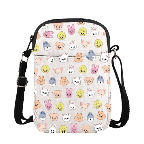 AKTAP SKZ Crossbody-Tasche SKZOO K-POP Fans Geschenk SKZ Cartoon Mitglied Umhängetasche SKZ Merchandise für K-POP Fans SKZ Geschenke, CB, 32 * 37cm von AKTAP