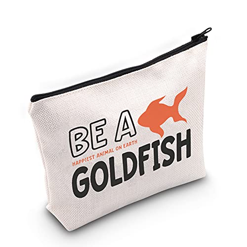 AKTAP TV-Show-Geschenk "Be a Goldfish" Make-up-Tasche, lustiges Goldfisch-Geschenk für Frauen, TV-Show, Fanartikel, Fußball-Liebhaber, Reiseetui, Be a Goldfish Bag, modisch von AKTAP