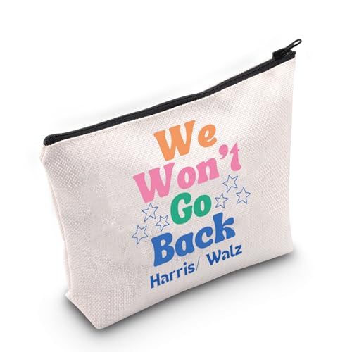 AKTAP Vote Merchandise Madam Presidential Election We Won't Go Back Zitat Reißverschlusstasche Damen Power-Make-up-Tasche, Nicht zurück-py1, MB von AKTAP