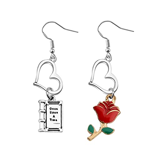 The Beauty Beast Movie inspirierte Ohrringe Rose Belle Charm Schmuck für Prinzessinnen-Fans von AKTAP