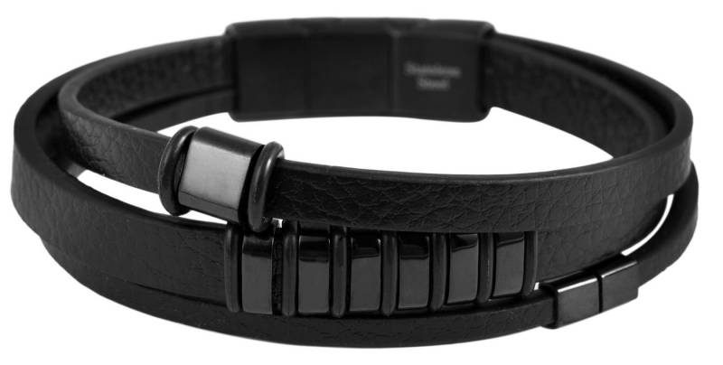 AKZENT Armband Amnun Akzent Echtlederarmband mit Edelstahlelementen, (Einzeln), Herren Armband von AKZENT