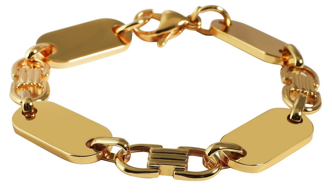 AKZENT Edelstahlarmband Isa "Isa" Edelstahl Plattenarmband, 19 cm, goldfarben, (Einzeln) von AKZENT