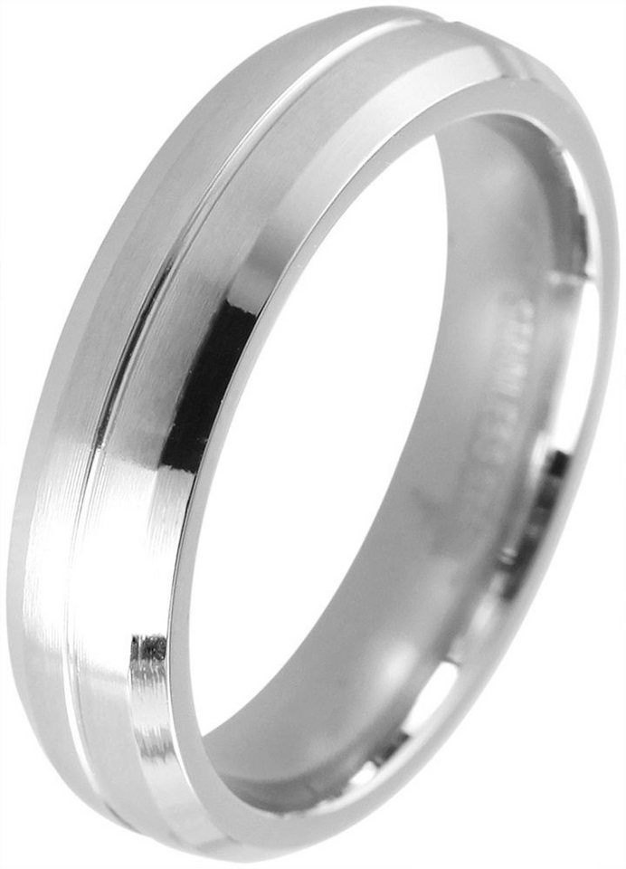 AKZENT Fingerring Javor Edelstahl Herrenring Partnerring silber Gr. 66, Herren Ring von AKZENT