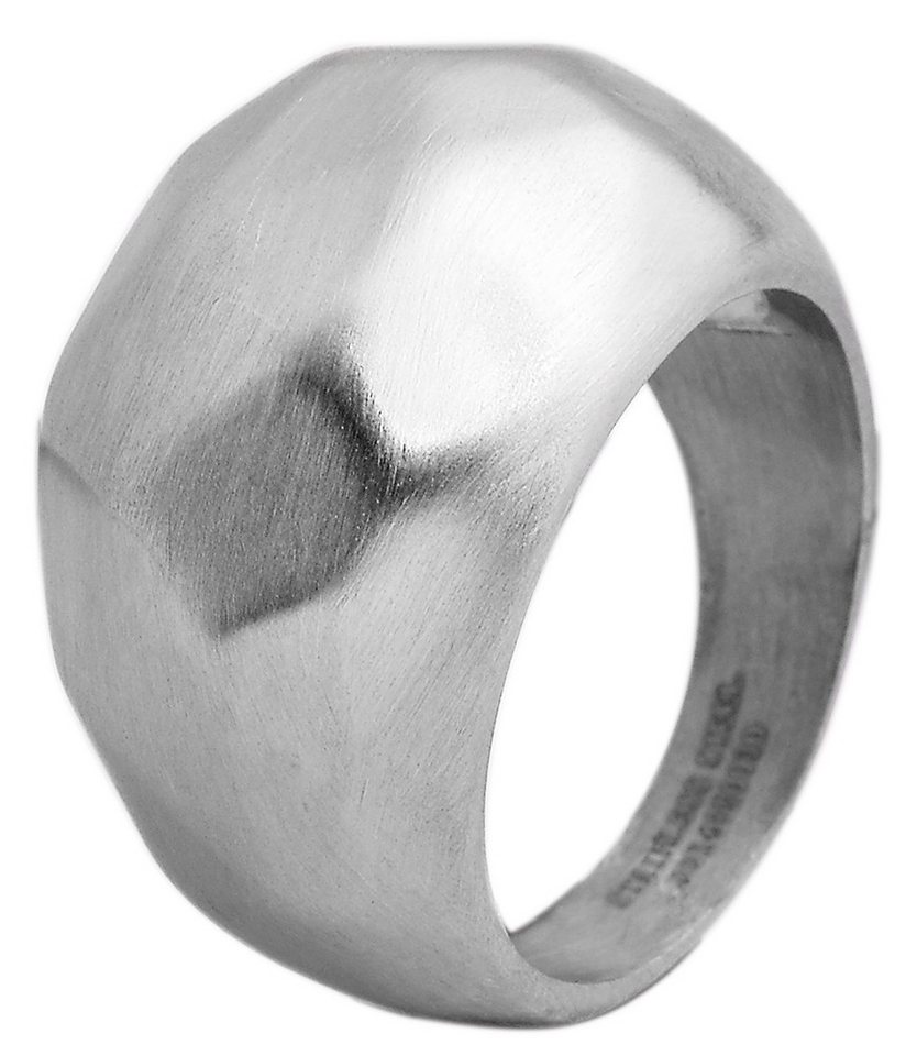 AKZENT Fingerring Nihan Edelstahl Damenring silber Gr. 56 – 62, Gebürstet, Damen Ring von AKZENT