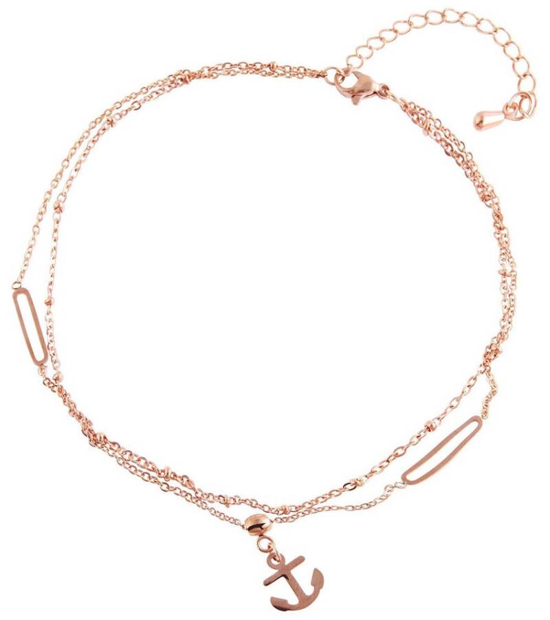 AKZENT Fußkette Anouk Edelstahl silber Damen wasserfest, Damen FuÃŸschmuck von AKZENT