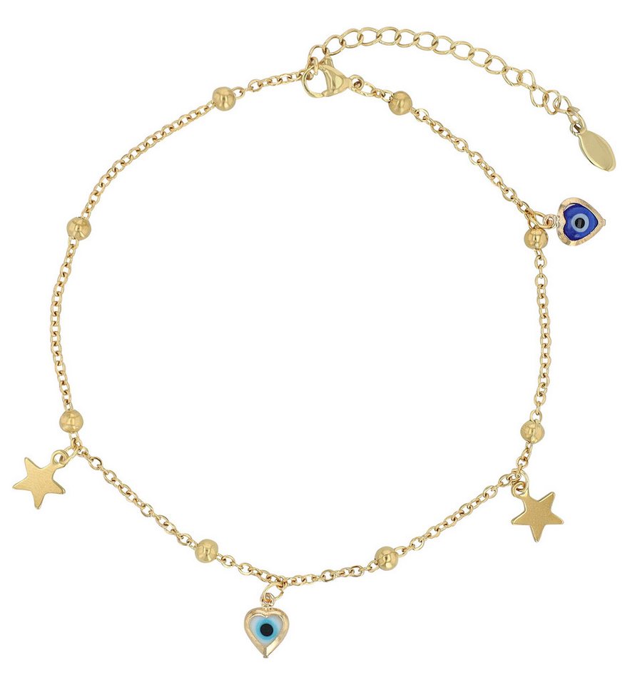 AKZENT Fußkette 5110093 Sommer Must-Have, 4er Pack, Anhänger, Perlen von AKZENT