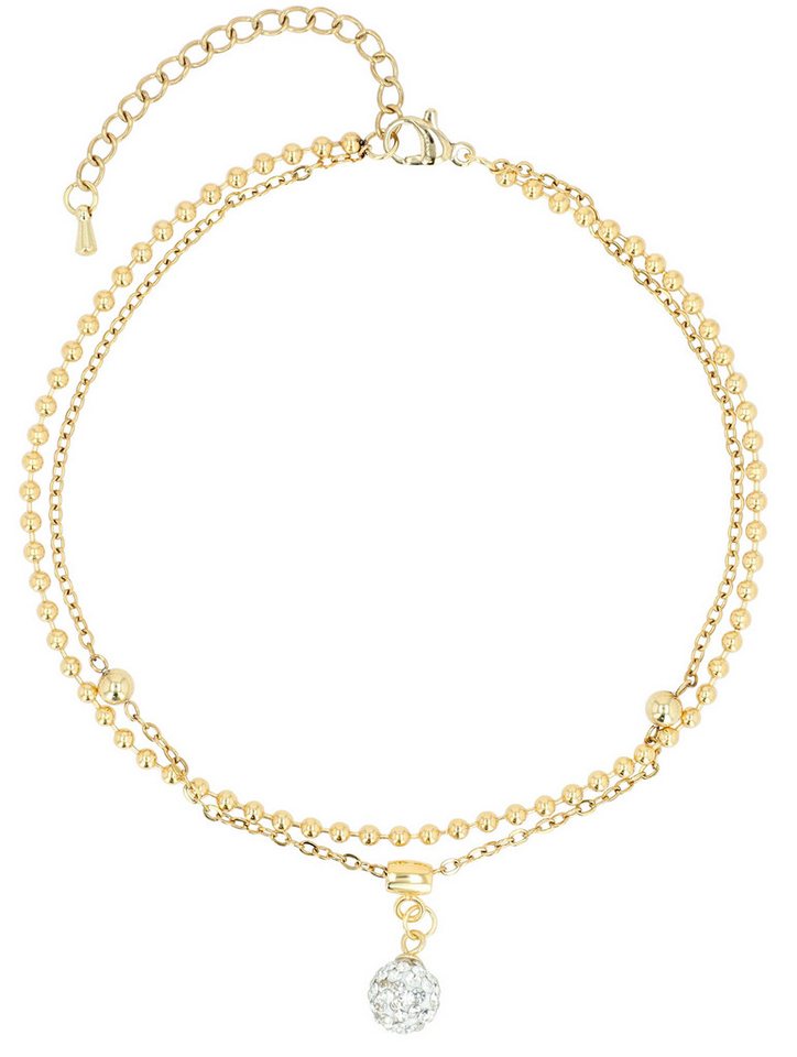 AKZENT Fußkette Dan Edelstahl silber Damen wasserfest von AKZENT