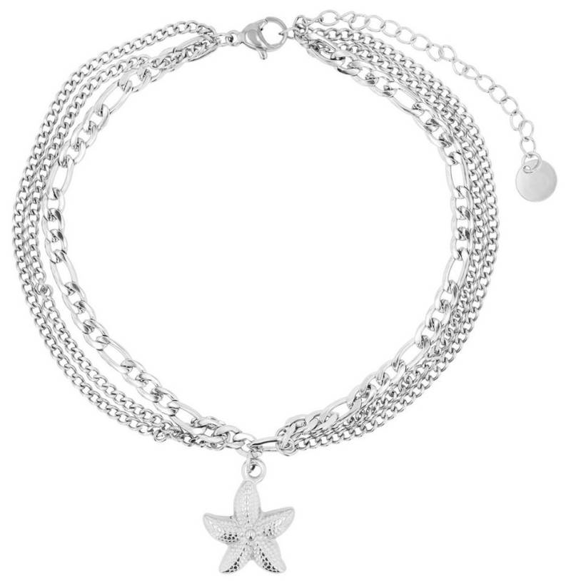 AKZENT Fußkette Dyre Edelstahl silber Damen wasserfest von AKZENT
