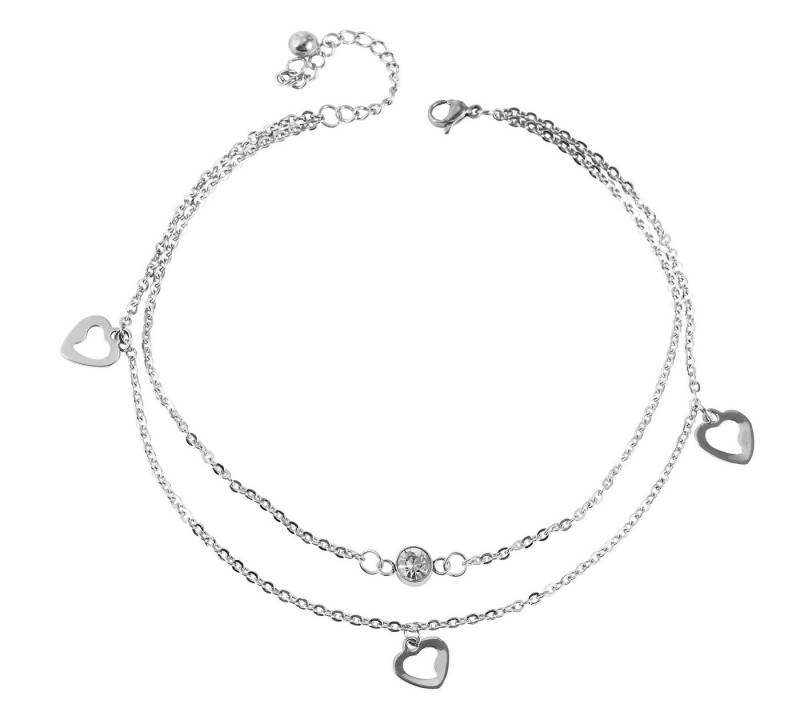 AKZENT Fußkette Felire Edelstahl silber Damen wasserfest, Damen FuÃŸschmuck von AKZENT