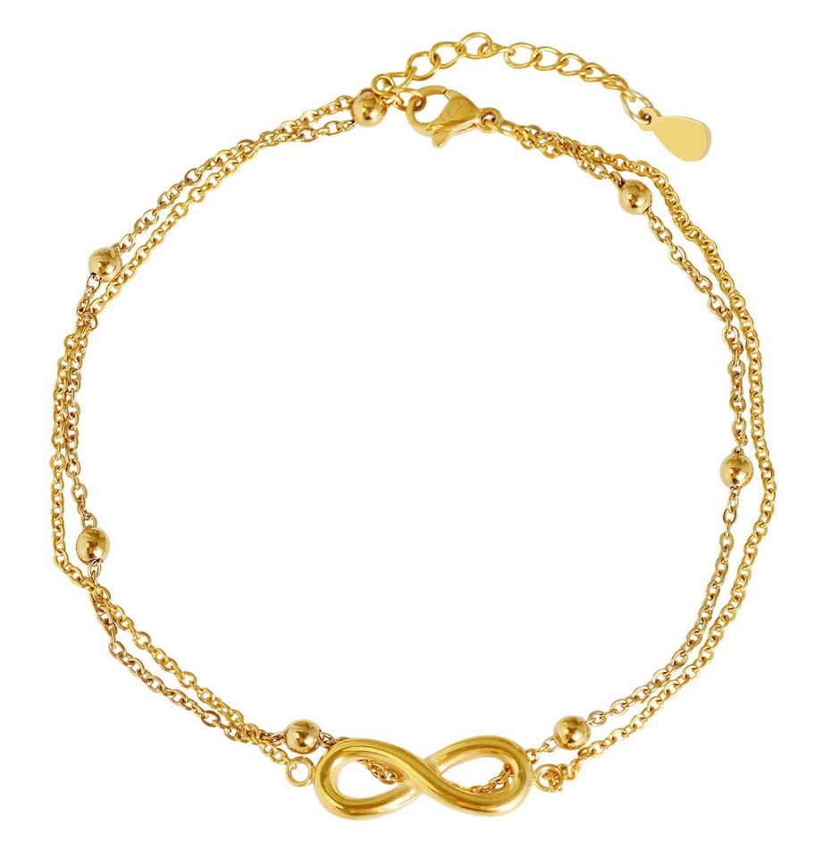 AKZENT Fußkette Irena Edelstahl silber Damen wasserfest, Damen FuÃŸschmuck von AKZENT