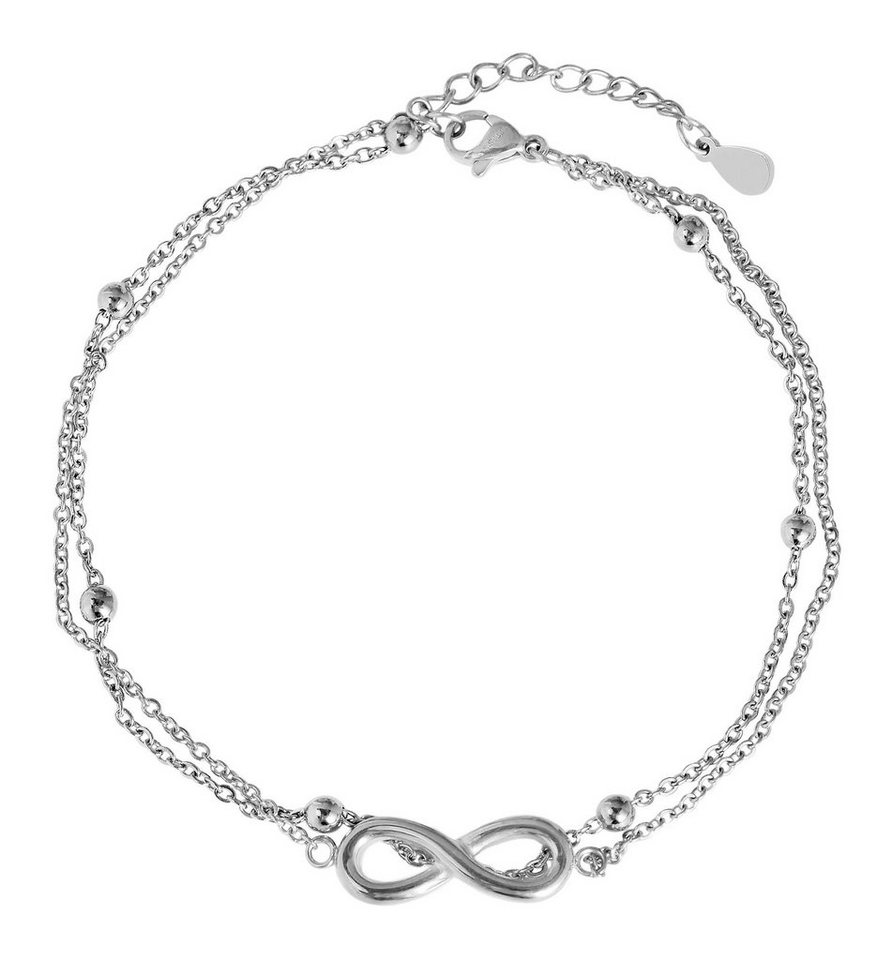 AKZENT Fußkette Irena Fußkettchen Infinity aus Edelstahl (einzeln), Damen FuÃŸschmuck von AKZENT