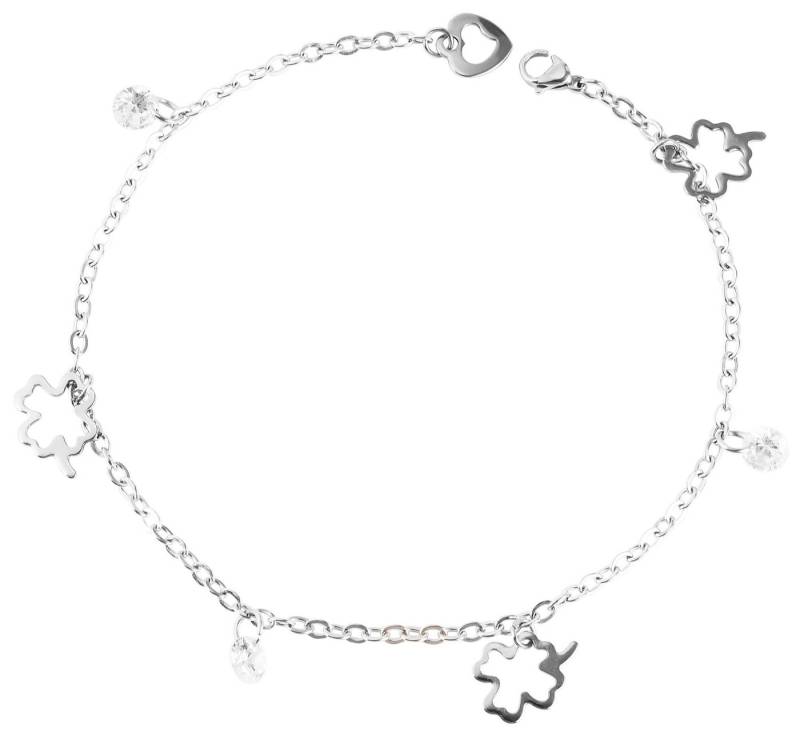 AKZENT Fußkette Lia Edelstahl silber Damen wasserfest, Damen FuÃŸschmuck von AKZENT