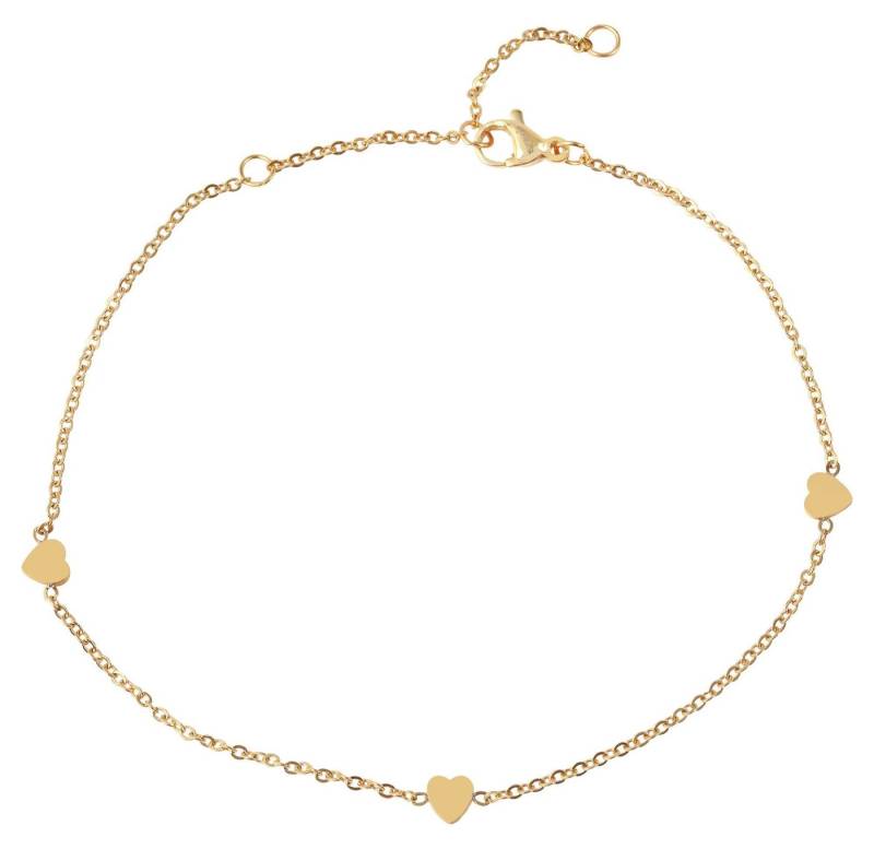 AKZENT Fußkette Michéle Fußkettchen aus Edelstahl Herz (einzeln), Damen FuÃŸschmuck von AKZENT