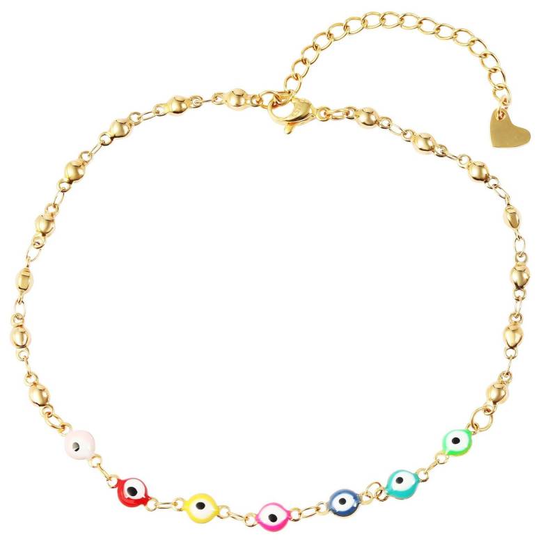 AKZENT Fußkette Tanja Edelstahl silber Damen wasserfest, Damen FuÃŸschmuck von AKZENT