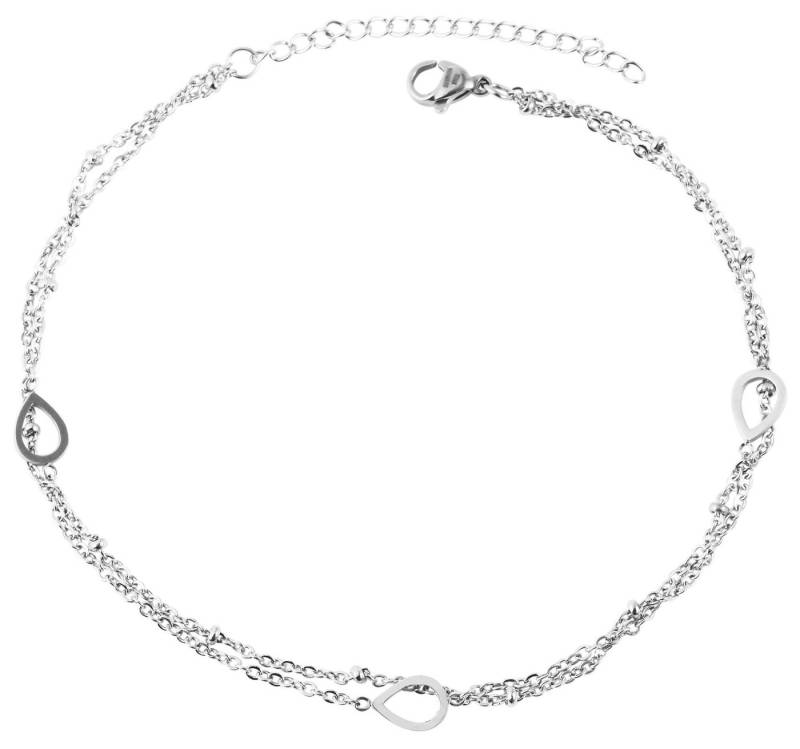 AKZENT Fußkette Thora Edelstahl silber Damen wasserfest, Damen FuÃŸschmuck von AKZENT