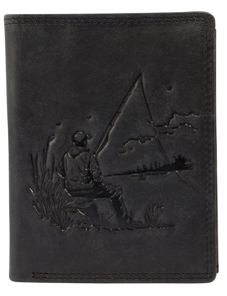 AKZENT Geldbörse 3000525 Echtleder, Hochformat, RFID, Angler von AKZENT