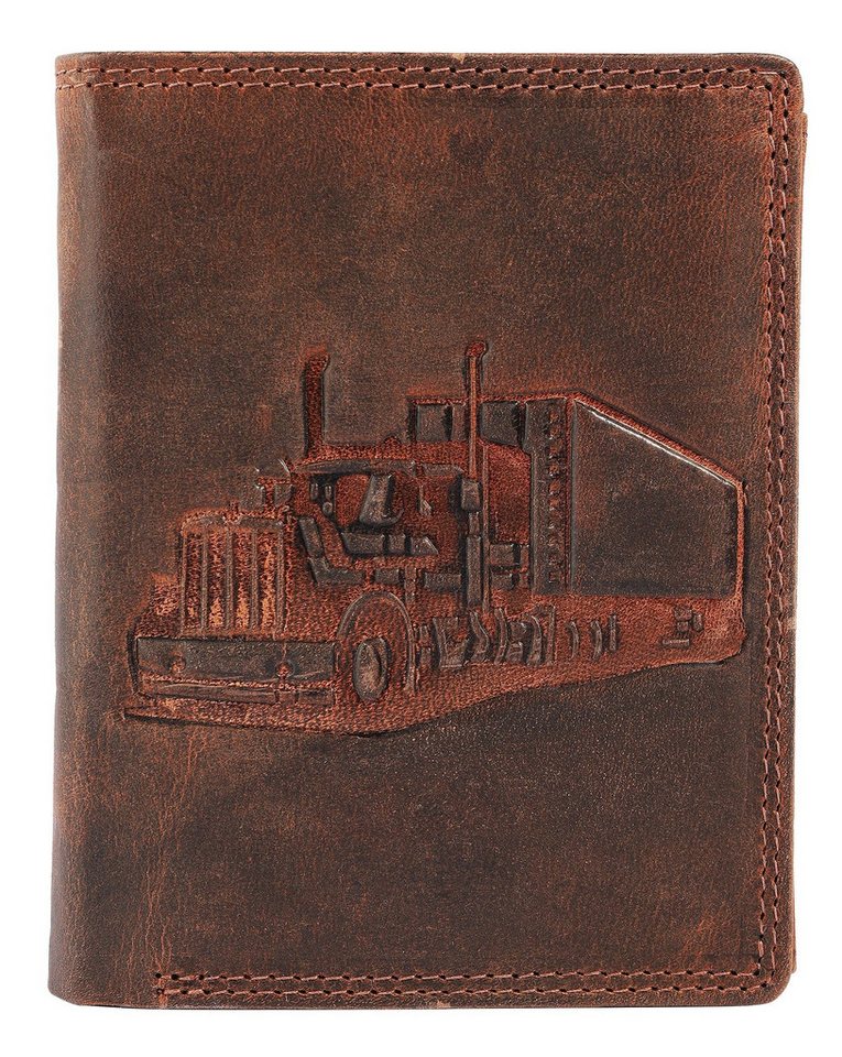 AKZENT Geldbörse 3000535 Echtleder, Hochformat, Truck, RFID von AKZENT