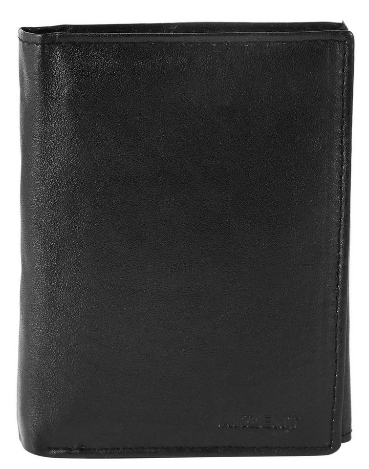 AKZENT Geldbörse Akim Akzent Herren Geldbörse aus Echtleder in schwarz. Format 9 x (Einzeln), Herren GeldbÃ¶rse Hoch Echtleder von AKZENT