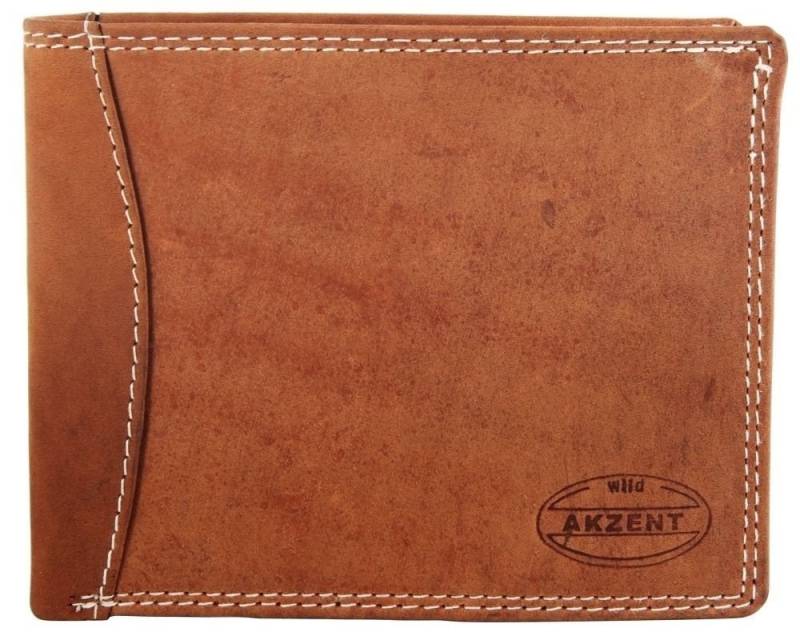 AKZENT Geldbörse Amid Akzent Echtledergeldbörse, schwarz, Herren GeldbÃ¶rse Quer Echtleder von AKZENT