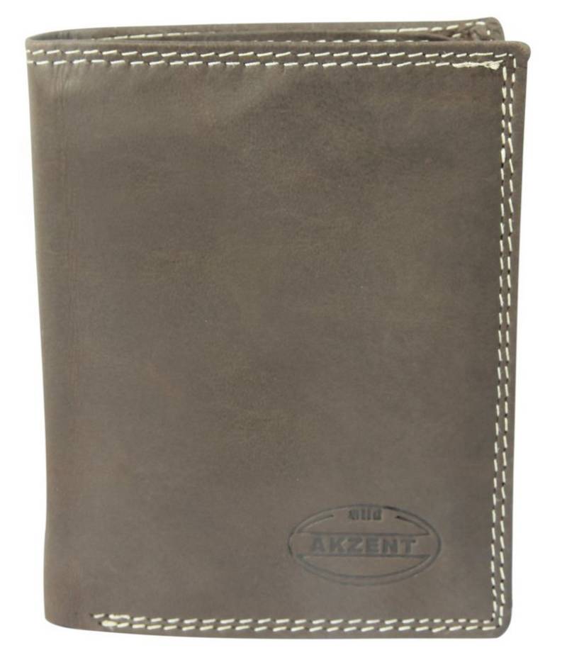AKZENT Geldbörse Milad Akzent Echt Leder Geldbörse, Herren GeldbÃ¶rse Hoch Echtleder von AKZENT