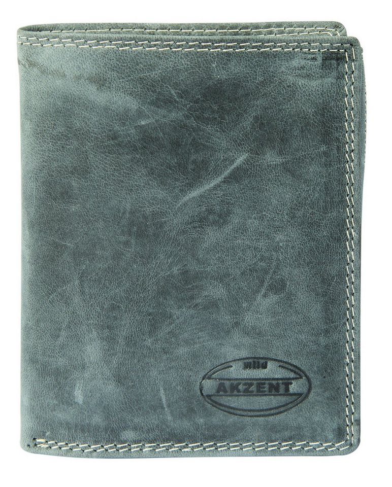 AKZENT Geldbörse Milad Akzent Echt Leder Geldbörse, Herren GeldbÃ¶rse Hoch Echtleder von AKZENT