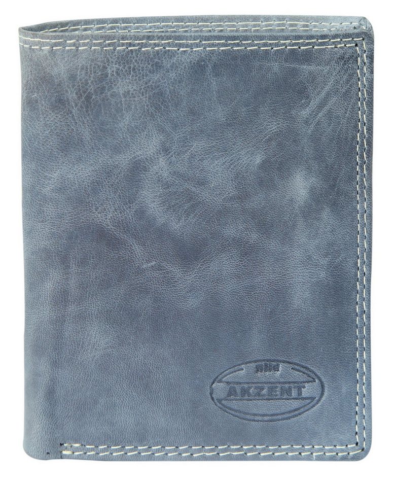 AKZENT Geldbörse Milad Akzent Echt Leder Geldbörse, Herren GeldbÃ¶rse Hoch Echtleder von AKZENT