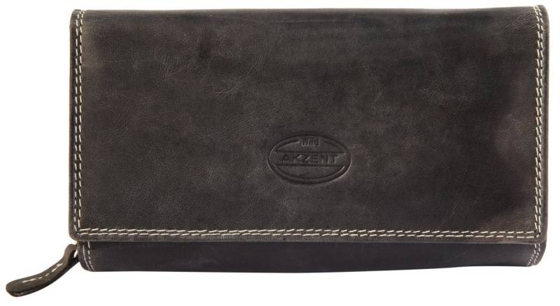 AKZENT Geldbörse Miriam Akzent Echtledergeldbörse, RFID-Schutz, rot (Einzeln), Damen GeldbÃ¶rse Quer Echtleder von AKZENT